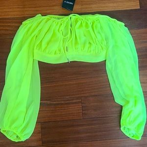 Forever 21 woman's off the shoulder crop top